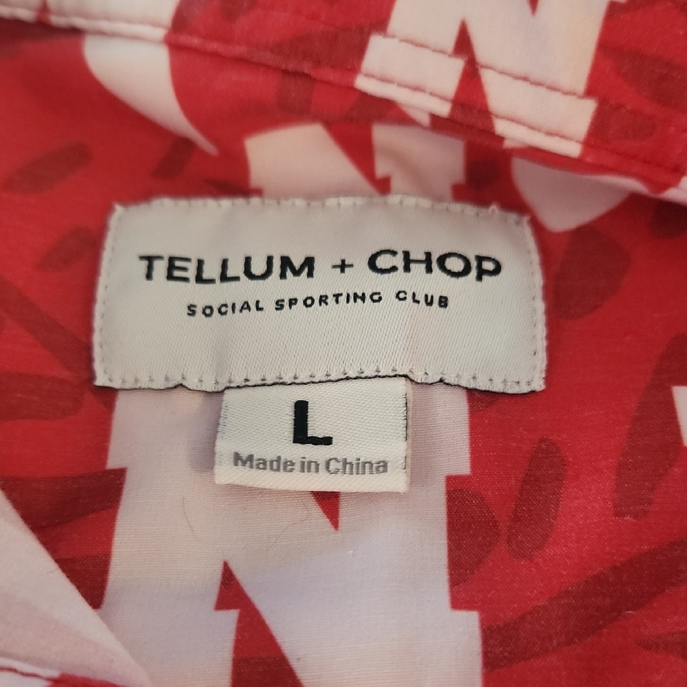 Nebraska Huskers Red Leaf Pattern Button-Down Shi… - image 2